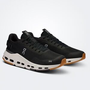 On Running Cloudnova Form 2 Black & White Everyday Shoes Size 7.5